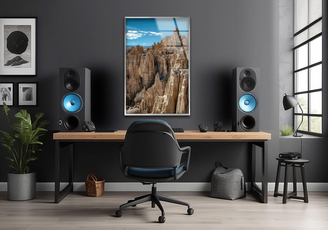 Valle de la Luna Glass Wall Art photo print on glass, prints on glass wall art