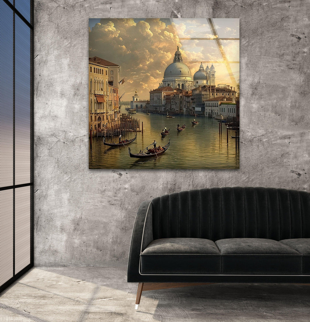 Venice River Landscape Glass Wall Art glass wall decor, glass wall art decor
