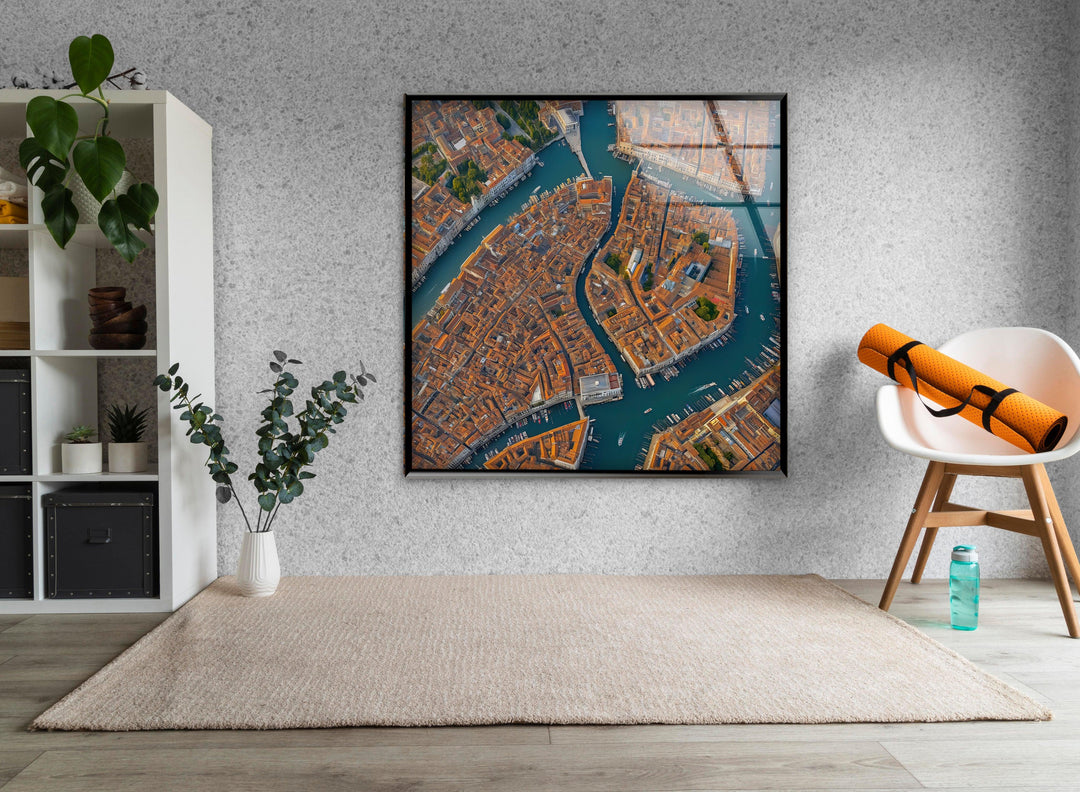 Venice Bird's Eye Glass Wall Art glass pictures for Wall, glass prints wall art
