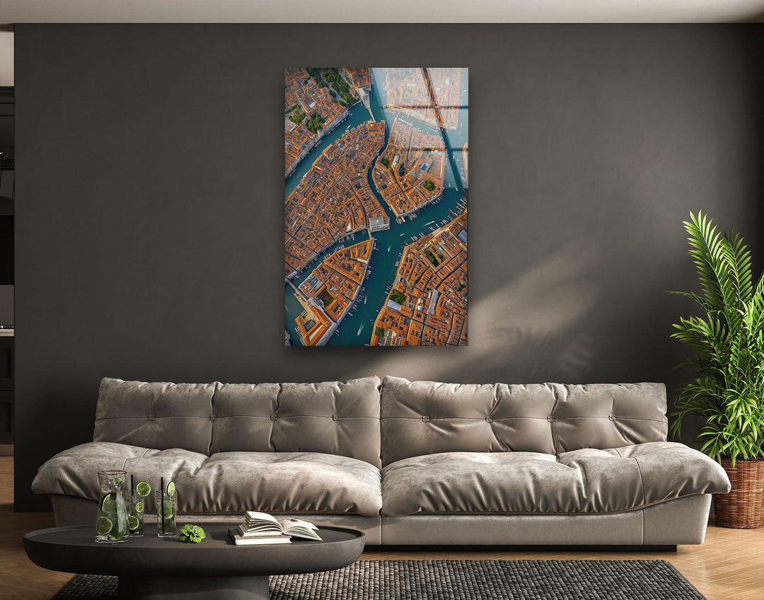 Venice Bird's Eye Glass Wall Art glass photo prints, glass picture prints
