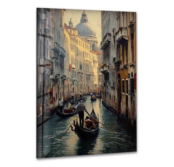 Venice Glass Wall Art print picture on glass, Tempered Glass Wall Art
