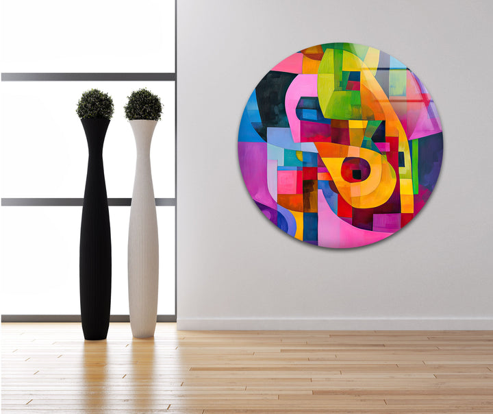 Vivid Abstract Colored Glass Wall Art glass pictures for Wall, glass prints wall art
