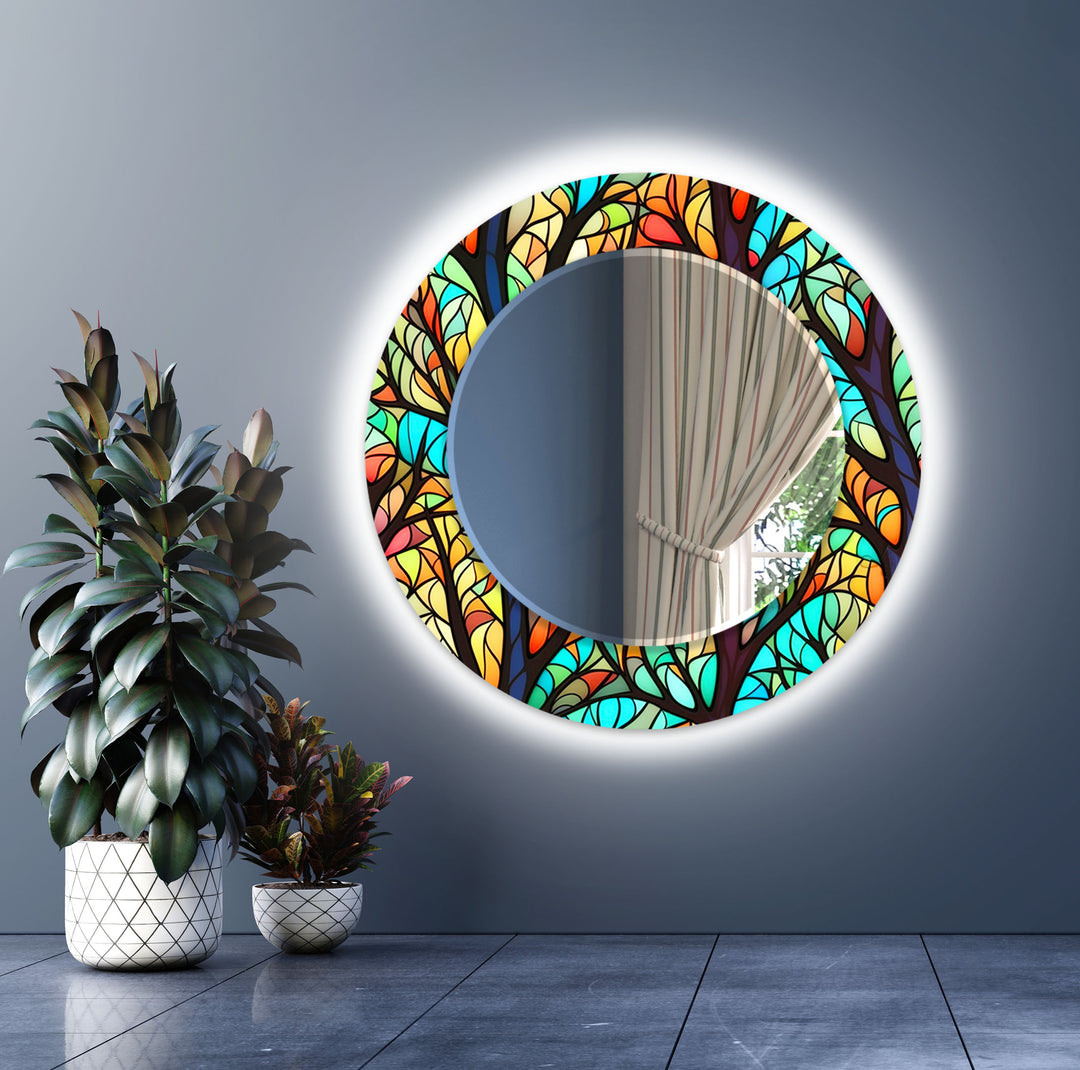 Stained Trees Wall Mirror oversized mirror
