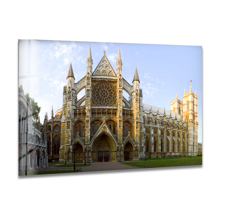 Westminster Abbey Glass Wall Art – Majestic View of London’s Iconic Landmark