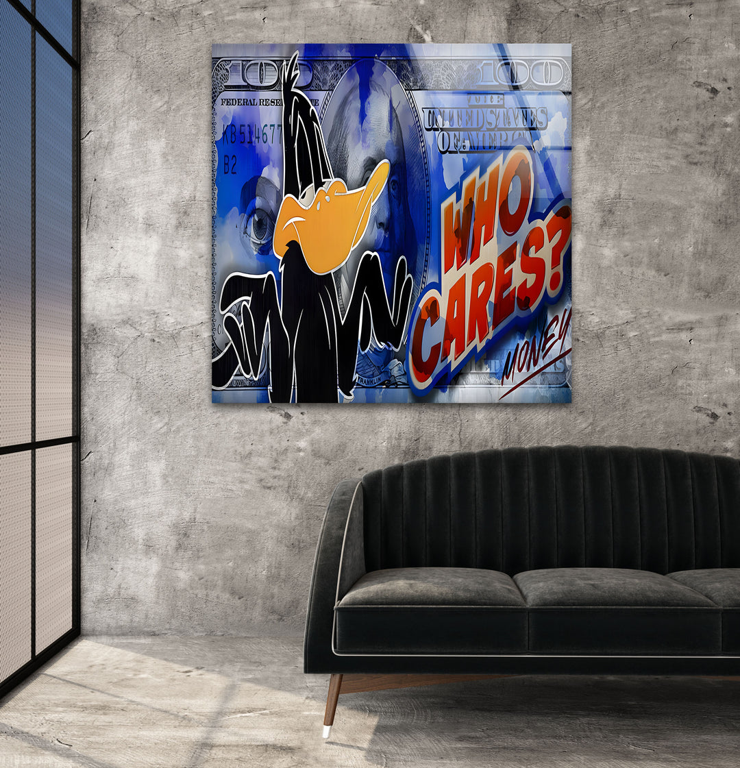 Who Cares Glass Wall Art photo print on glass, prints on glass wall art
