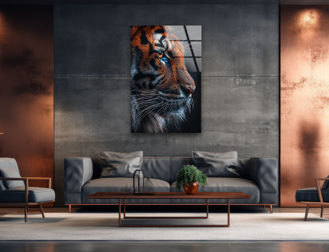 Wild Animal Tiger Glass Wall Art glass photo prints, glass picture prints
