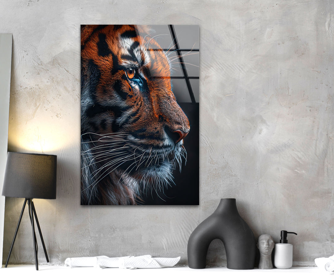 Wild Animal Tiger Glass Wall Art glass image printing, glass prints from photos
