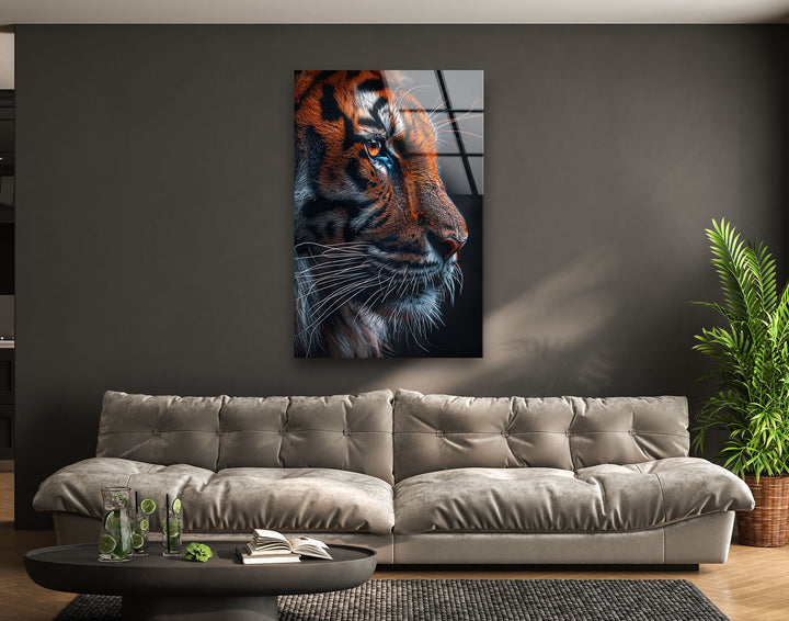 Wild Animal Tiger Glass Wall Art glass wall decor, glass wall art decor
