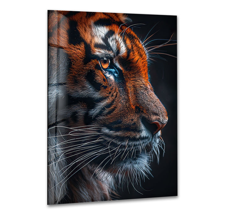 Wild Animal Tiger Glass Wall Art print picture on glass, Tempered Glass Wall Art
