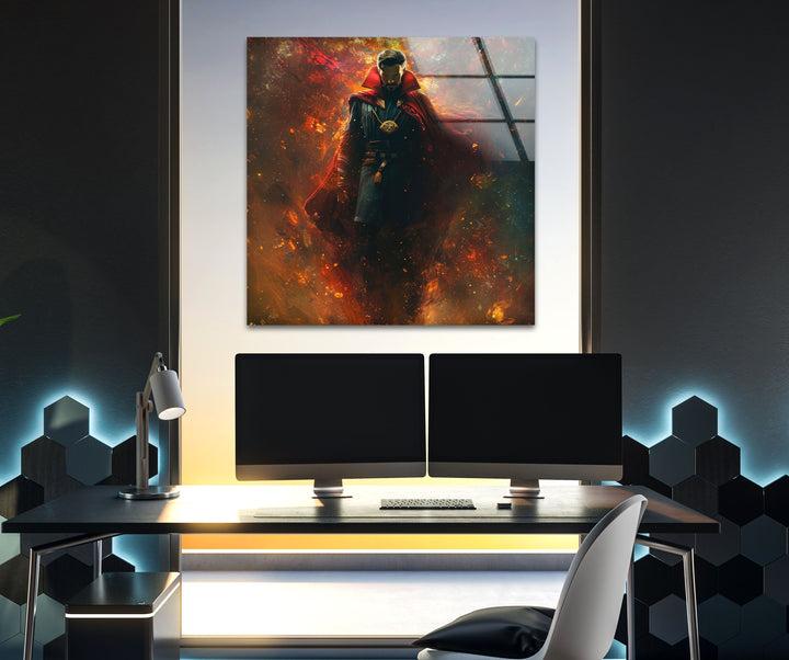 Doctor Steven Strange Marvel Glass Wall Art, glass photo prints, glass picture prints