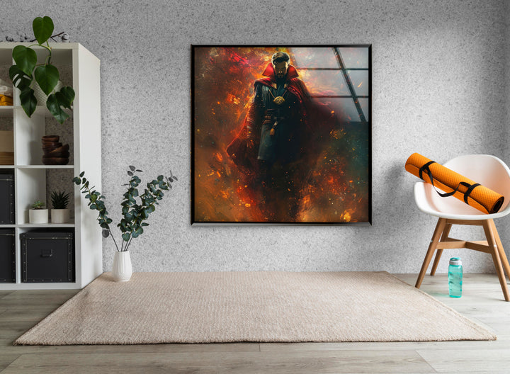 Doctor Steven Strange Marvel Glass Wall Art, glass pictures for Wall, glass prints wall art