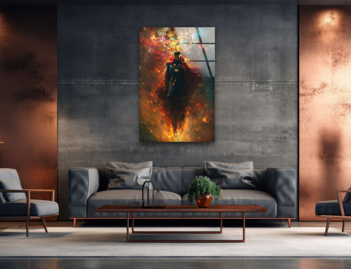 Doctor Steven Strange Marvel Glass Wall Art, print on glass, glass printed photos