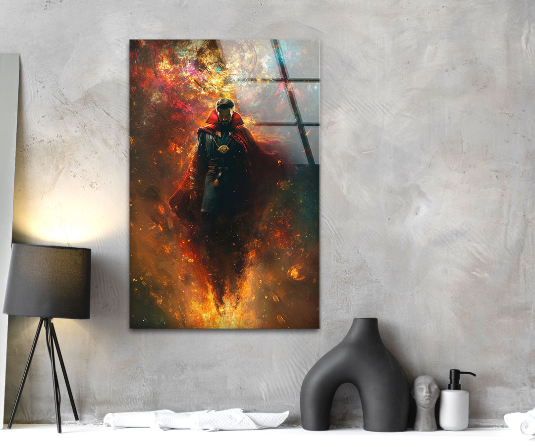 Doctor Steven Strange Marvel Glass Wall Art, art glass wall art, glass wall art pictures