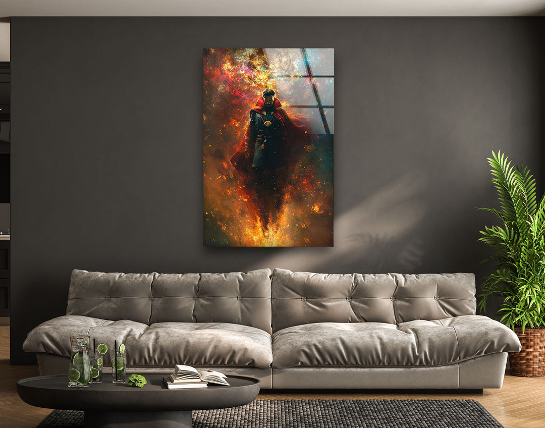 Doctor Steven Strange Marvel Glass Wall Art, large glass photo prints, glass wall photos