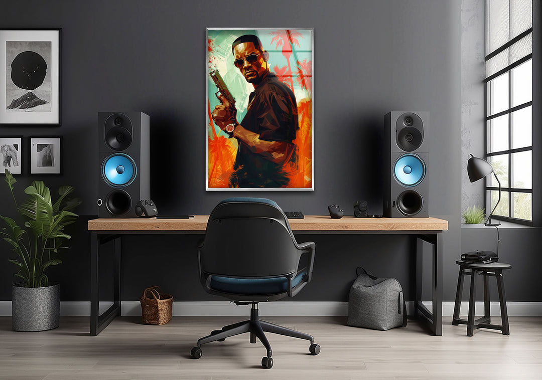 Will Smith Portrait Glass Wall Art glass image printing, glass prints from photos
