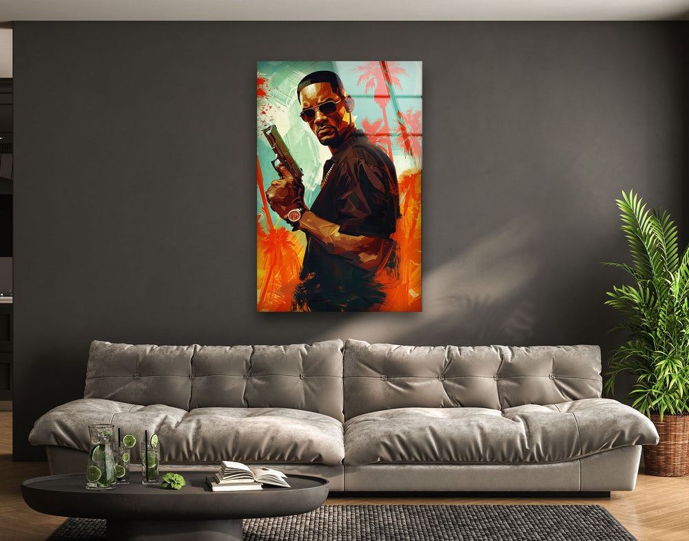 Will Smith Portrait Glass Wall Art art glass wall art, glass wall art pictures
