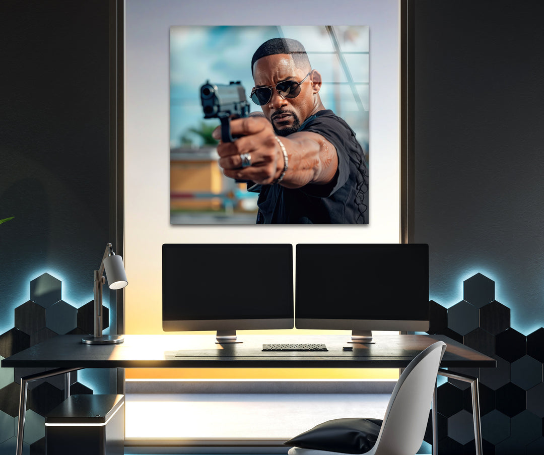 Will Smith Cops Glass Wall Art glass image printing, glass prints from photos
