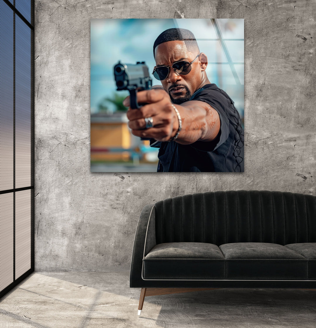 Will Smith Cops Glass Wall Art custom glass pictures, glass art prints
