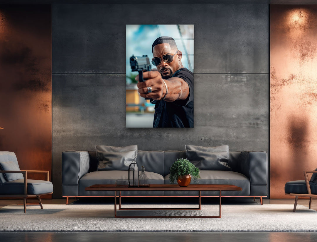 Will Smith Cops Glass Wall Art photo print on glass, prints on glass wall art
