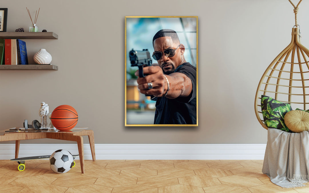 Will Smith Cops Glass Wall Art custom glass photo prints, large glass prints
