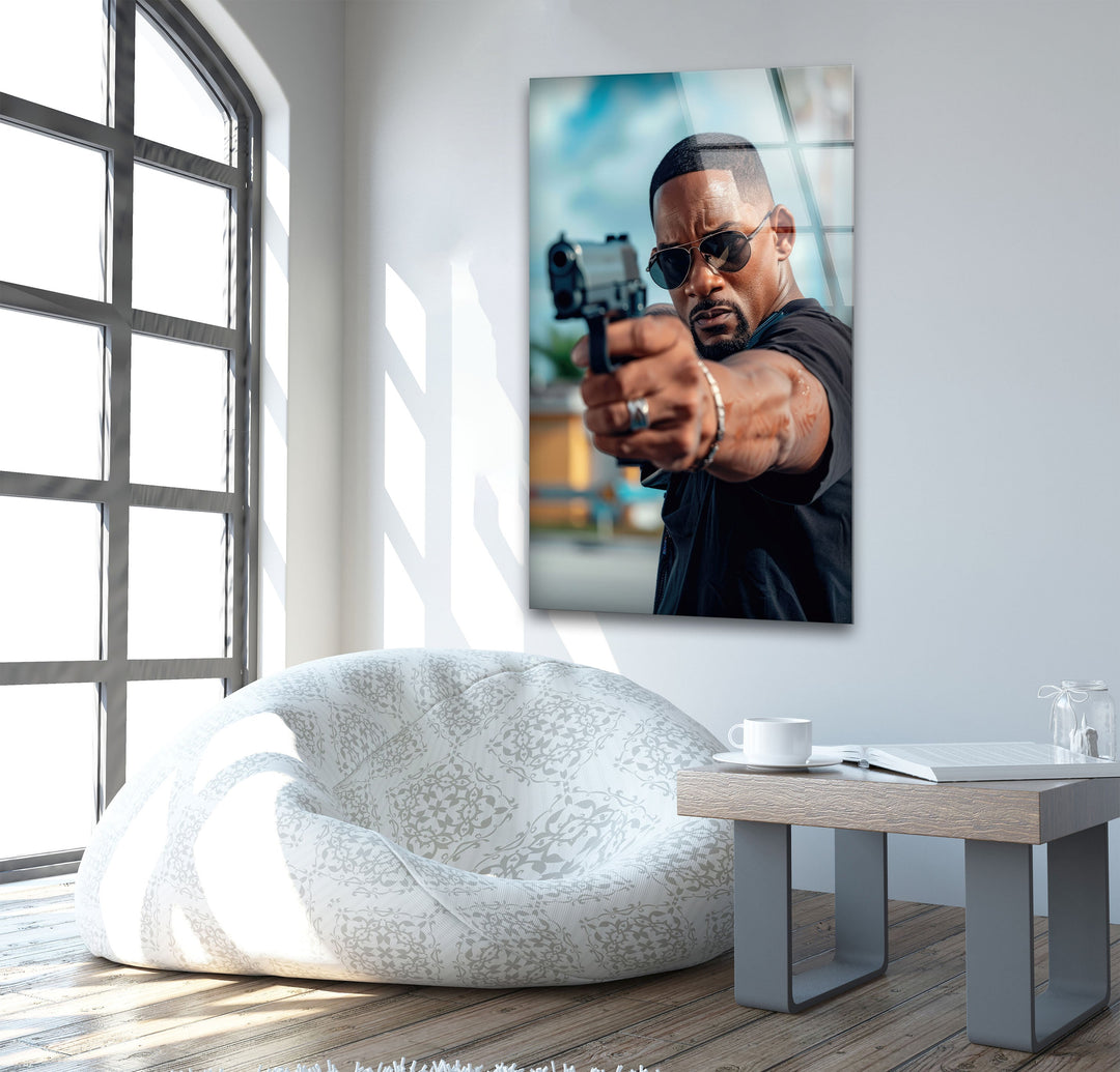 Will Smith Cops Glass Wall Art picture on glass wall art, photos printed on glass
