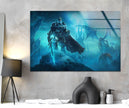 World of Warcraft Arthas Lich King Glass Wall Art