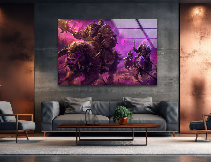 Orcs World of Warcraft Glass Wall Art custom glass photo prints, large glass prints
