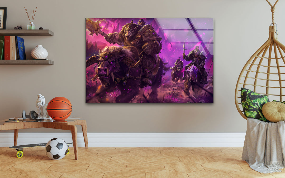 Orcs World of Warcraft Glass Wall Art custom glass pictures, glass art prints
