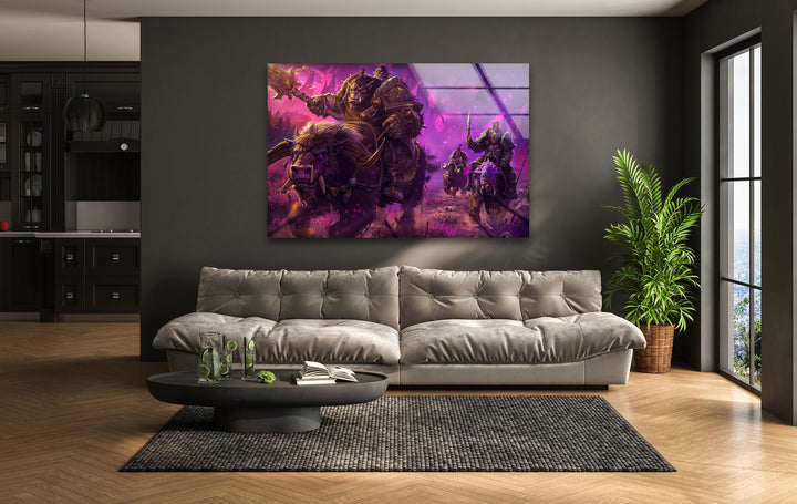 Orcs World of Warcraft Glass Wall Art photo print on glass, prints on glass wall art
