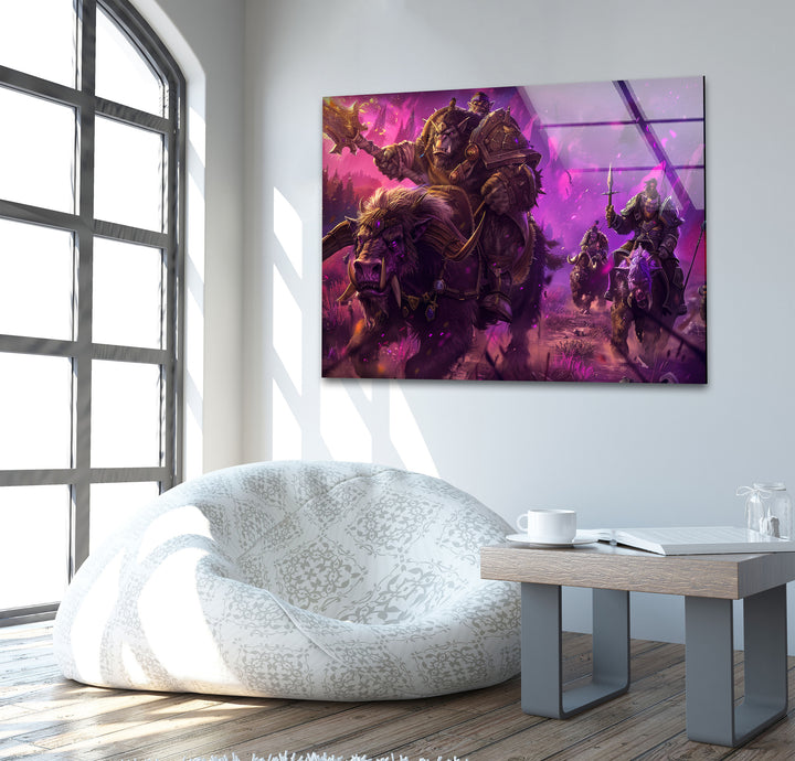 Orcs World of Warcraft Glass Wall Art glass pictures for Wall, glass prints wall art
