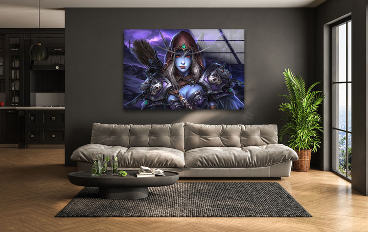 World of Warcraft Sylvanas Windrunner Glass Wall Art