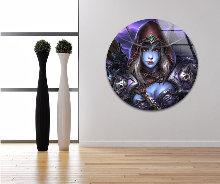 World of Warcraft Sylvanas Windrunner Unique Modern Glass Wall Art Decor