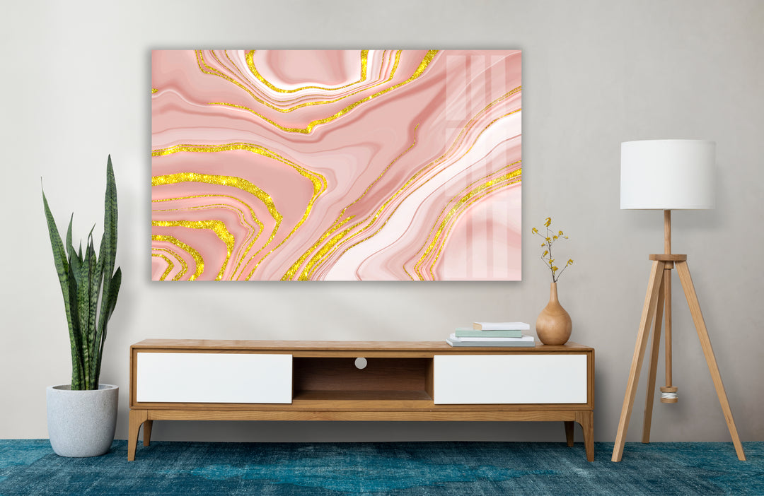 Pink Marble Tempered Glass Wall Art - MyPhotoStation