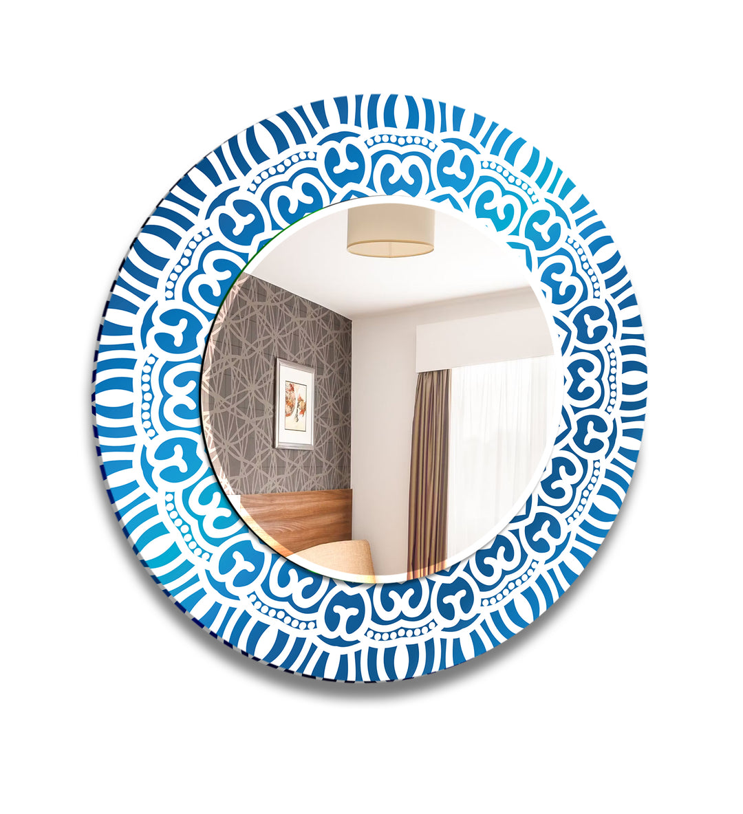 Mandala Round Wall Mirror Long Wall Mirror
