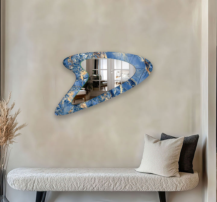 Mirrored wall art showcasing creative patterns and reflective designs for a contemporary touch
