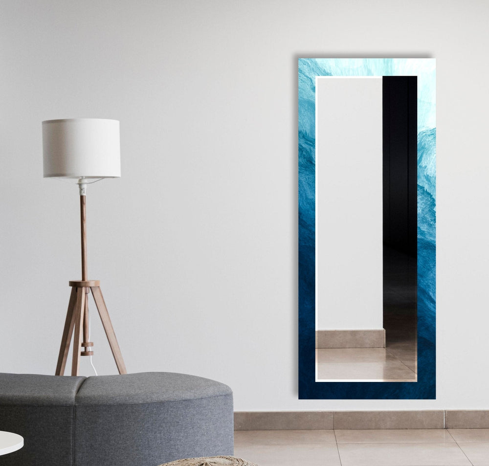 Abstract Blue Waves Wall Mirror unique mirrors
