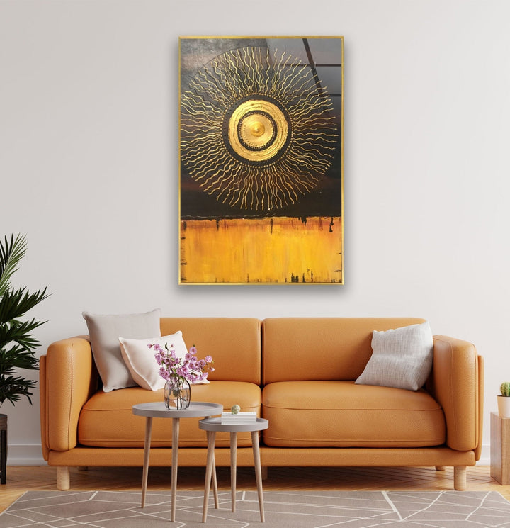 Abstract Circle Design Glass Wall Art Glass Printing Wall Art, Print photos on glass
