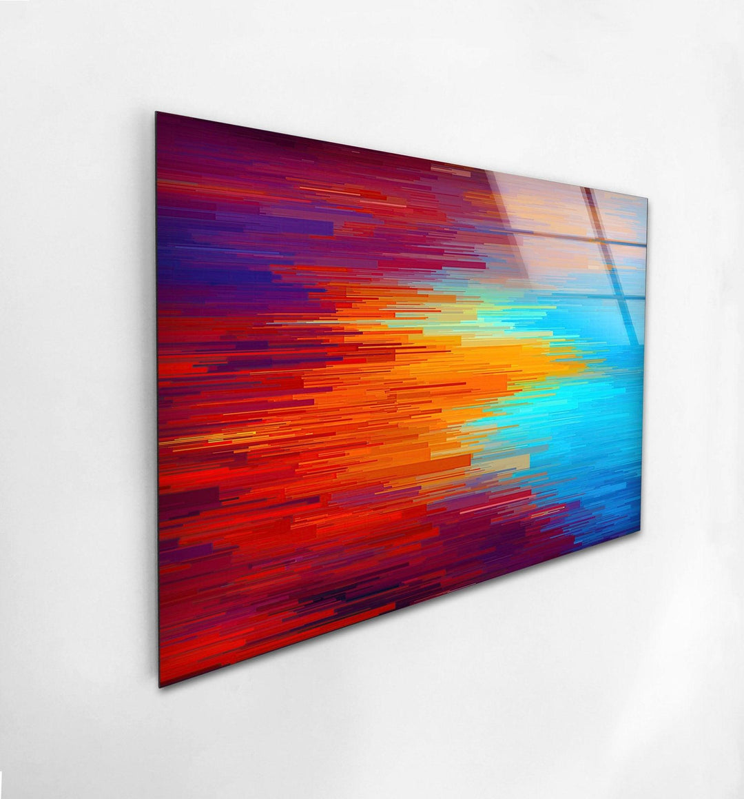 Abstract Colored Glass Wall Art print on glass, glass printed photos