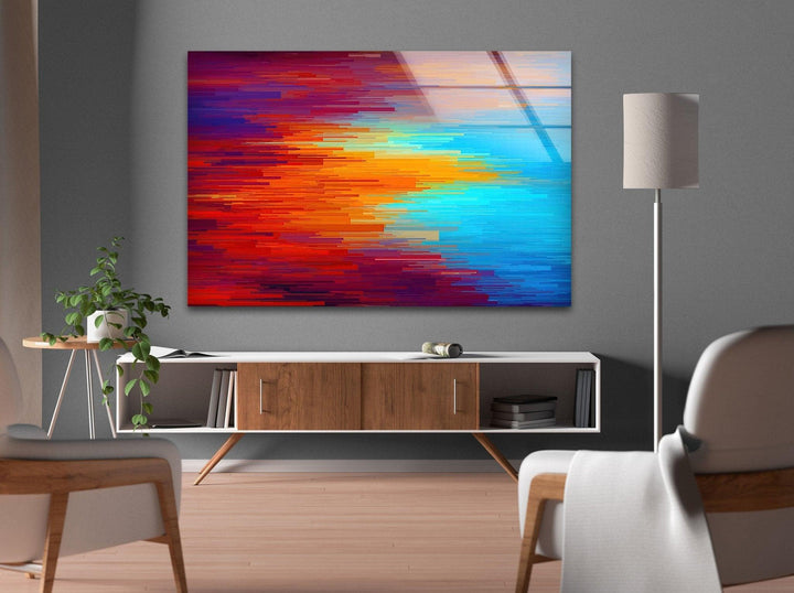 Abstract Colored Glass Wall Art glass image printing, glass prints from photos