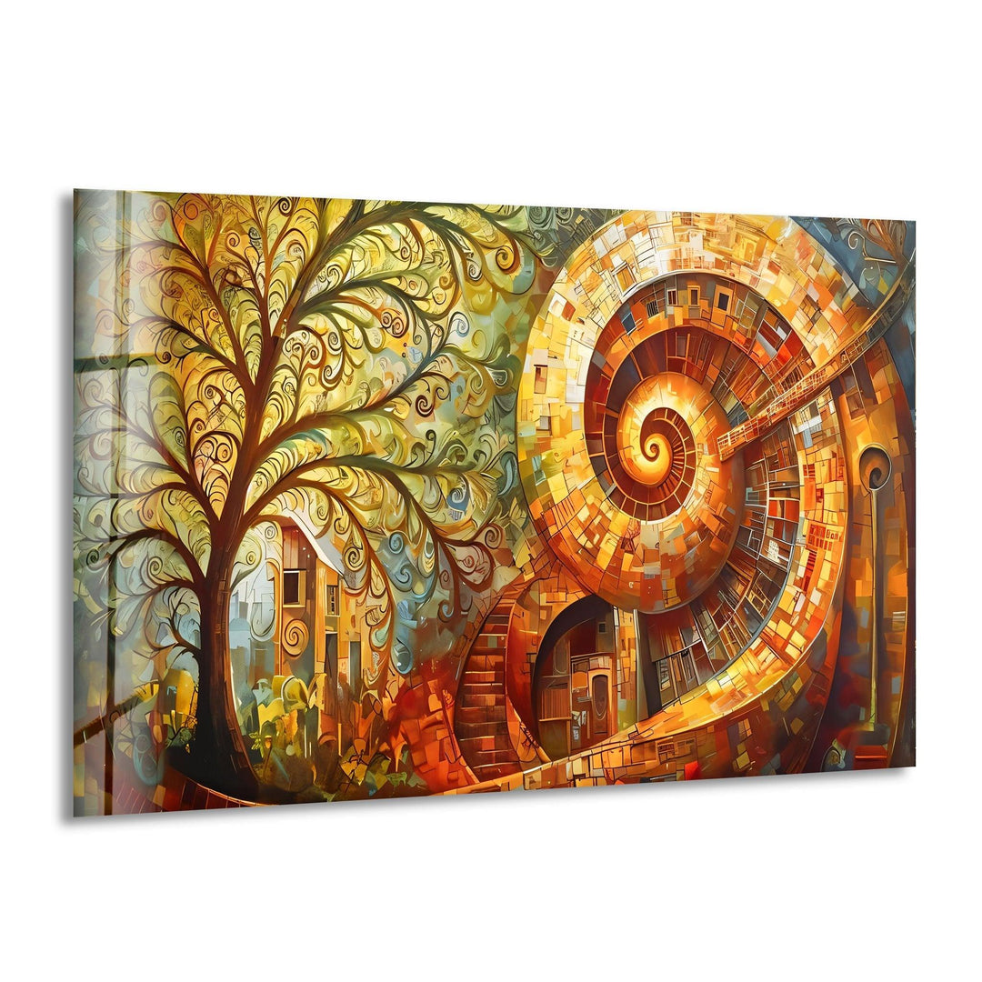 Abstract Colored Spiral Glass Wall Art art glass wall art, glass wall art pictures
