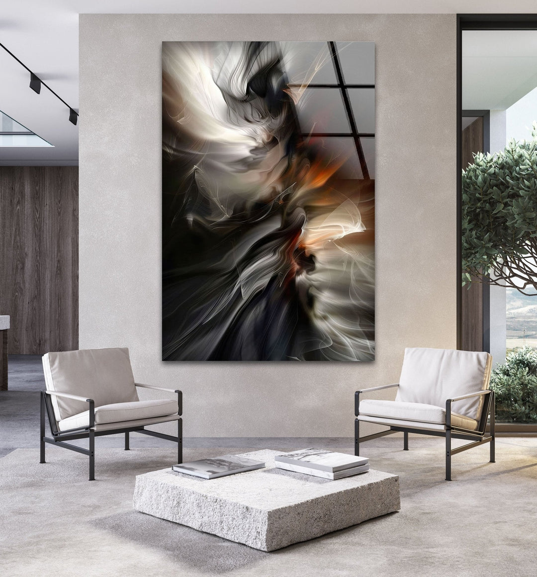 Stunning Abstract Art Printed on Glass