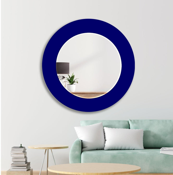 Abstract Blue Wall Mirror oversized mirror
