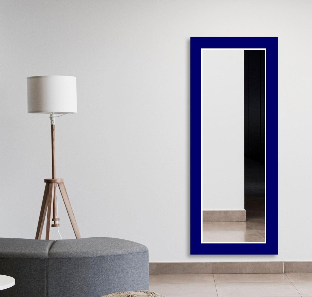 Abstract Blue Wall Mirror lighted mirror
