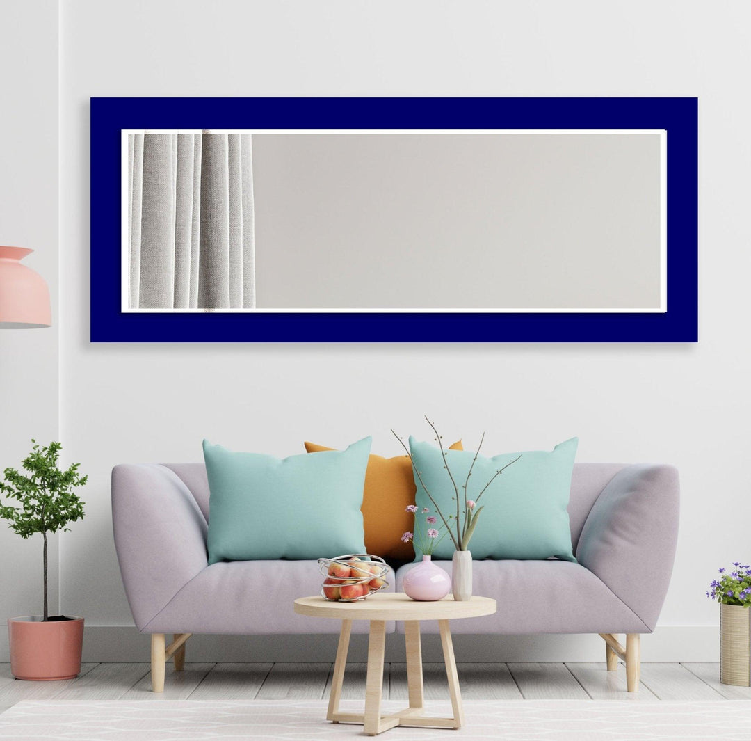 Abstract Blue Wall Mirror large living room mirror
