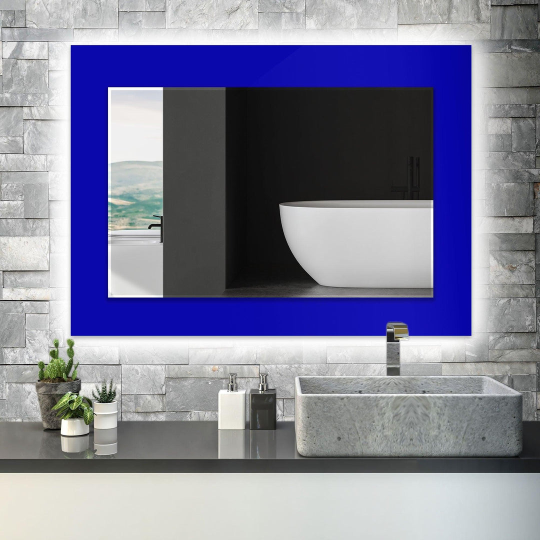 Abstract Blue Wall Mirror modern mirror
