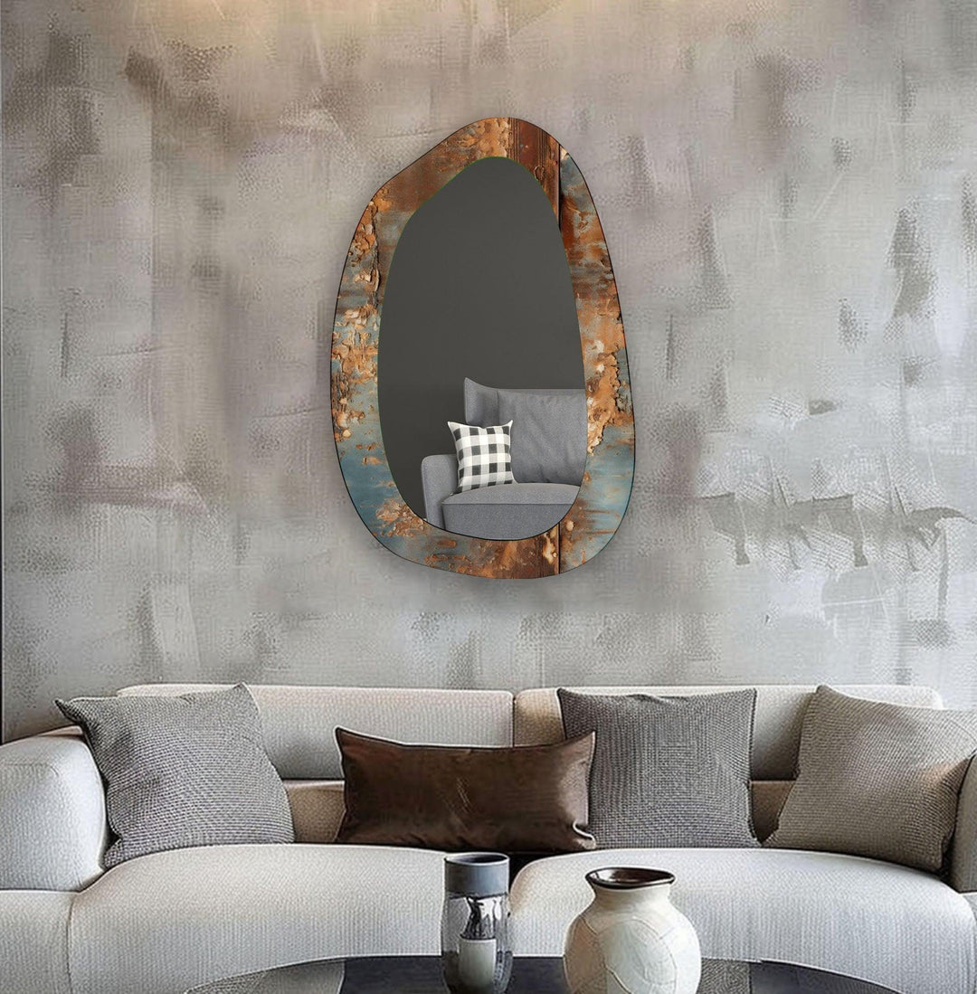 Abstract Decorative Enterway Glass Wall Mirror