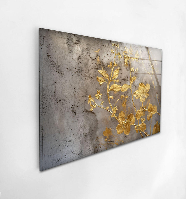 Abstract Gold Floral Tempered Glass Wall Art - MyPhotoStation Personalize your home with Custom Glass Pictures and Prints. Our glass photo prints for walls offer a unique way to display cherished memories. Explore modern glass wall art and elegant glass frames picture options. Shop now for high-quality, vibrant wall decor with free shipping.