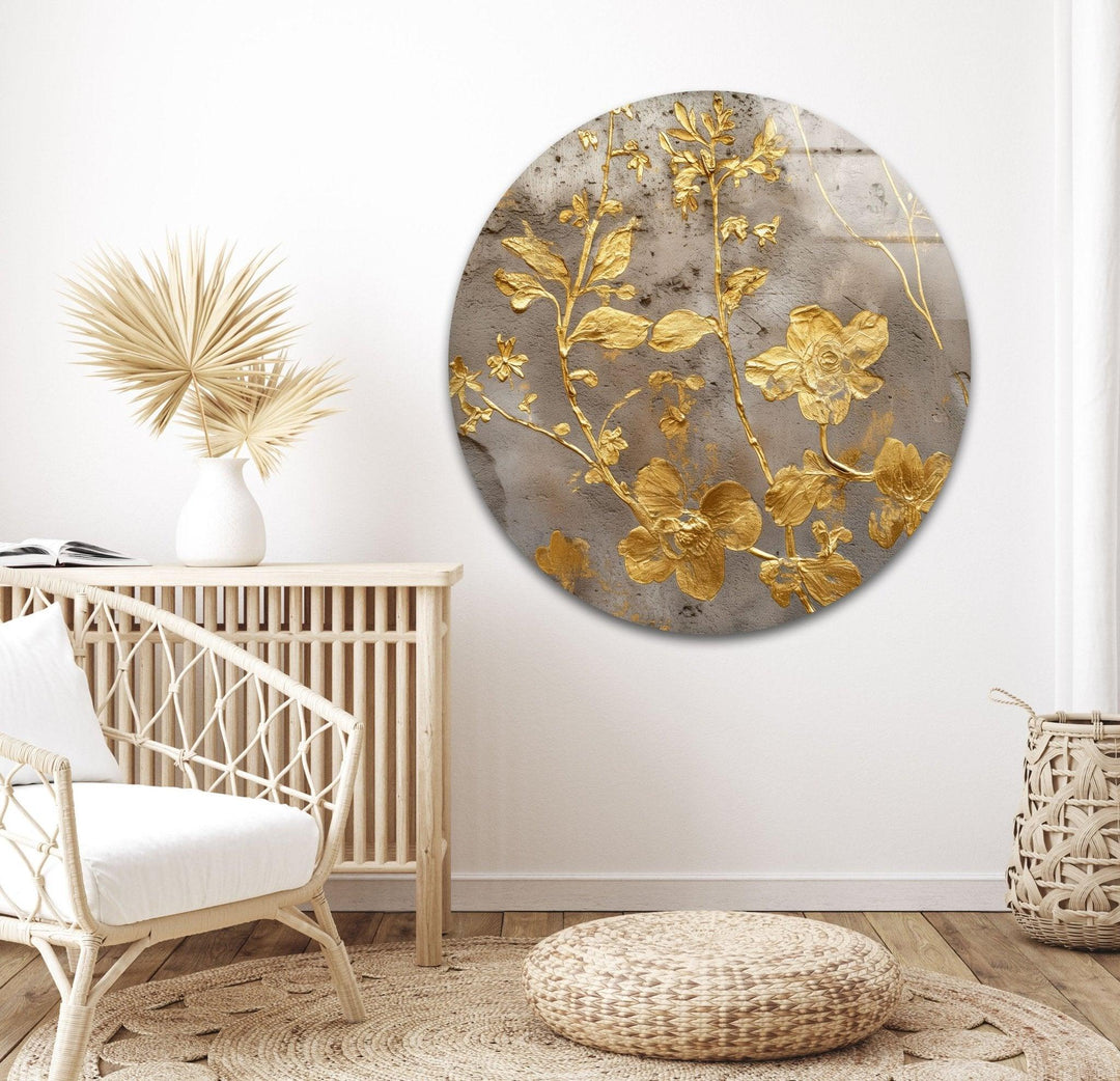 Abstract Gold Flowers Glass Wall Art Explore the beauty of Glass Wall Hanging Art. From large format photo prints to small suncatchers for windows, our glass art work is designed to impress. Discover glass panel artwork, custom glass pictures, and more. Free shipping and secure packaging on all orders.