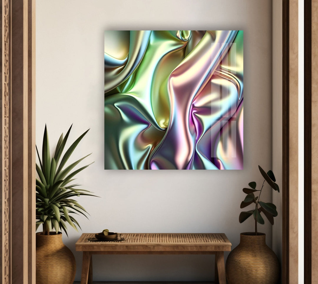 Abstract Iridescent Glass Wall Art glass wall decor, glass wall art decor