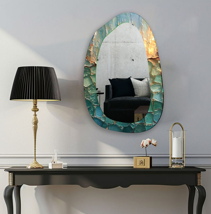 Abstract Large Decorative Glass Wall Mirror